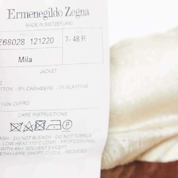 Pre Owned Ermenegildo Zegna Brown Corduroy Single Breasted Blazer M