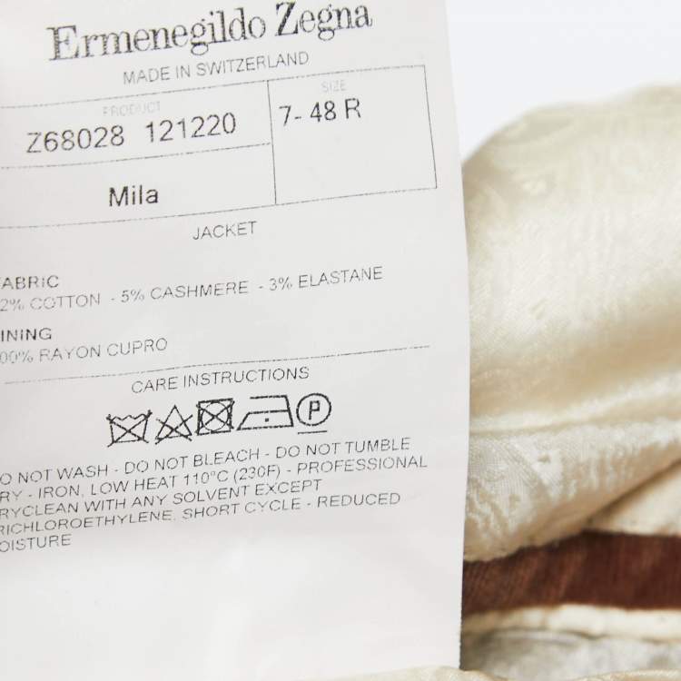 Pre Owned Ermenegildo Zegna Brown Corduroy Single Breasted Blazer M