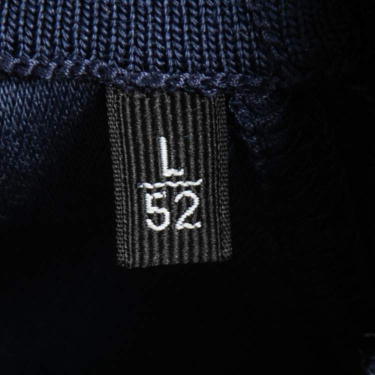 Pre Owned Ermenegildo Zegna Navy Blue Wool High Performance Crew Neck T-Shirt L