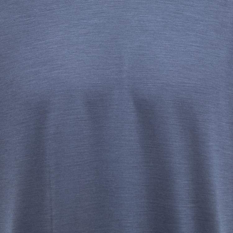 مملوكة مسبقًا Ermenegildo Zegna Navy Blue Wool High Performance Crew Neck T-Shirt XL