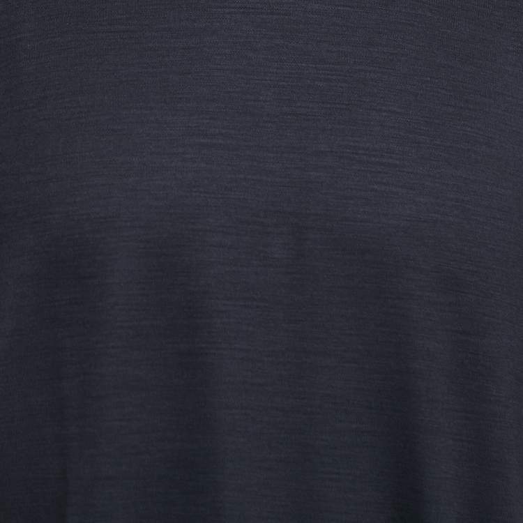 Pre Owned Ermenegildo Zegna Black Wool Crew Neck Half Sleeve T-Shirt XL