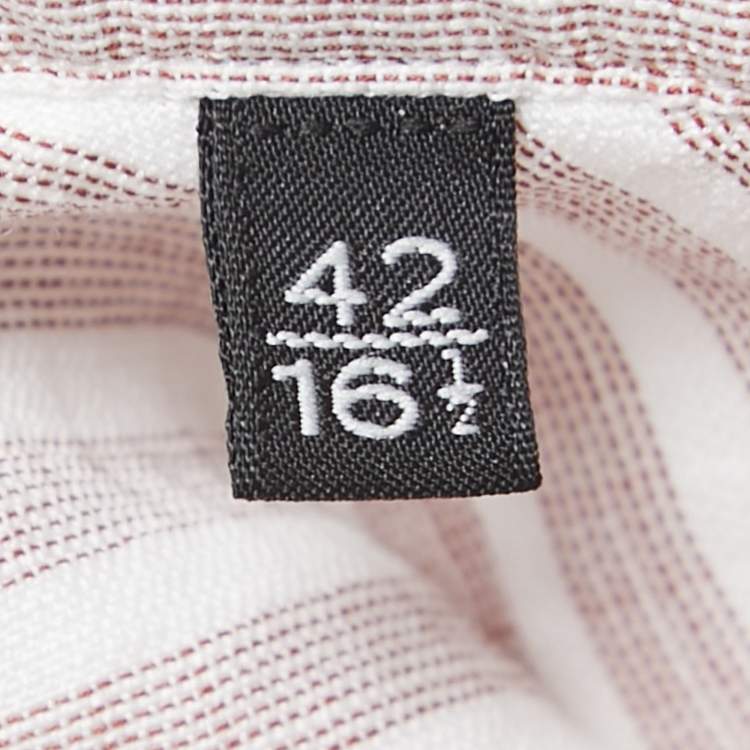 Pre Owned Ermenegildo Zegna White Striped Cotton Blend Button Front Full Sleeve Shirt XL