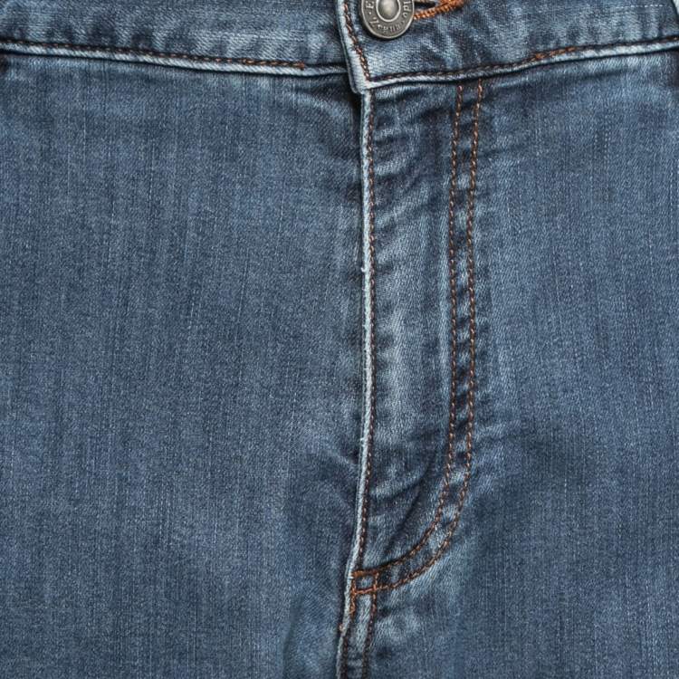 Pre Owned Ermenegildo Zegna Blue Denim Regular Fit Jeans XXL/Waist 40"