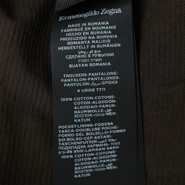 Pre Owned Ermenegildo Zegna Dark Blue Denim Regular Fit Drawstring Jeans M Waist 32"