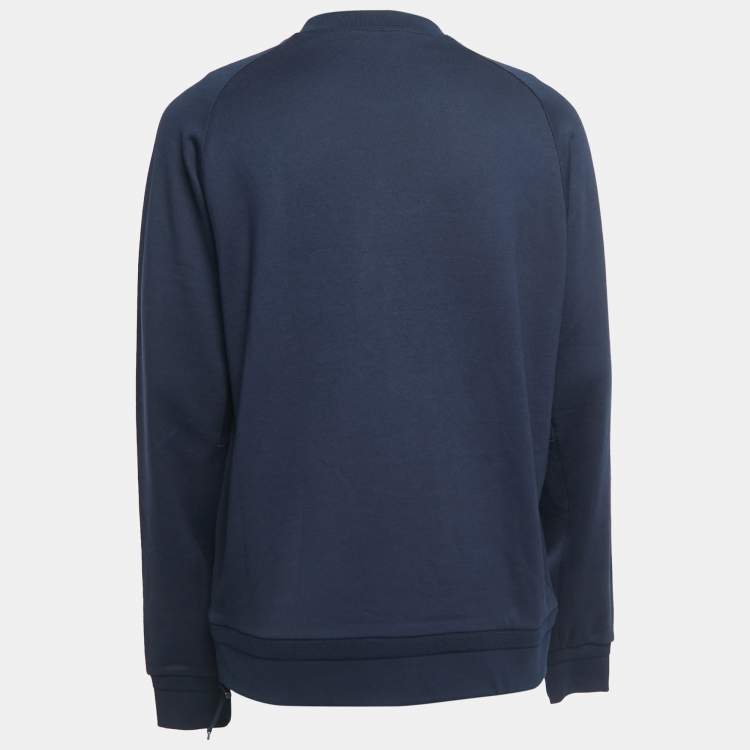 مملوكة مسبقًا Ermenegildo Zegna Navy Blue Crew Neck Sweatshirt XL  