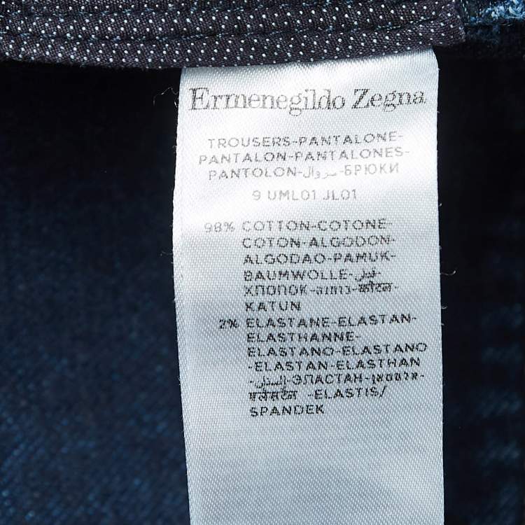 Pre Owned Ermenegildo Zegna Blue Denim Regular Fit Jeans XXL/Waist 38"