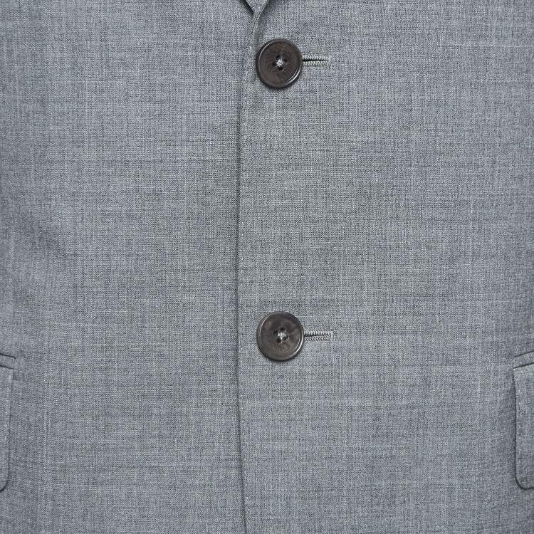 Pre Owned Ermenegildo Zegna Grey Wool Single Breasted Suit M