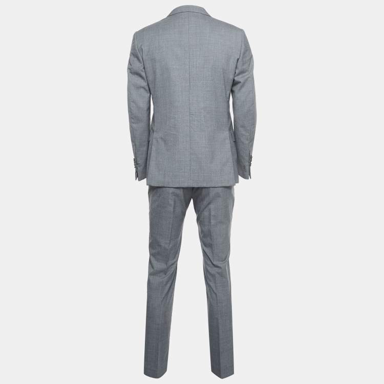 Pre Owned Ermenegildo Zegna Grey Wool Single Breasted Suit M