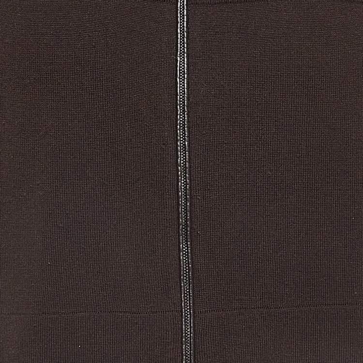 Pre Owned Ermenegildo Zegna Brown Wool Zip Front Vest XL