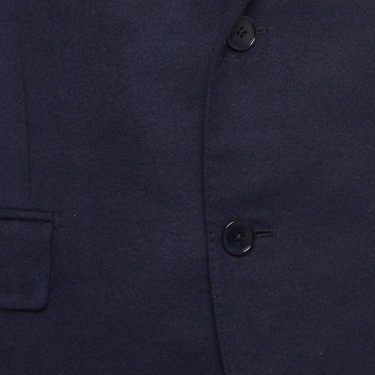 Pre Owned Ermenegildo Zegna Navy Blue Silk Single Breasted Blazer L