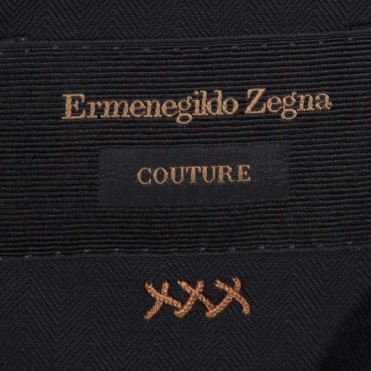 Pre Owned Ermenegildo Zegna Couture Black Wool Regular Fit Blazer XXL