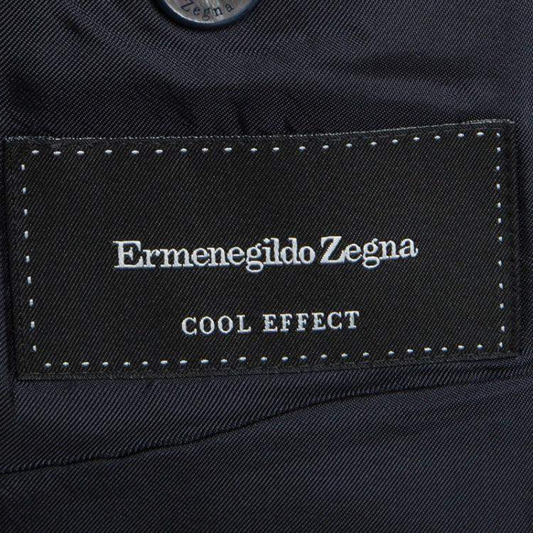 Pre Owned Ermenegildo Zegna Navy Blue Wool Regular Fit Mila Blazer XXXL