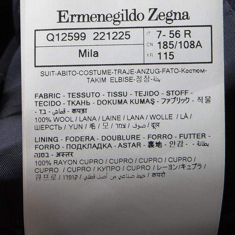 Pre Owned Ermenegildo Zegna Navy Blue Wool Regular Fit Mila Blazer XXXL