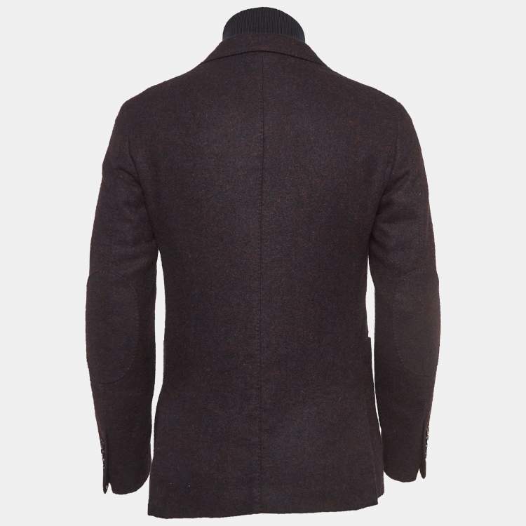 Pre Owned Ermenegildo Zegna Navy Blue Wool Single Breasted Blazer M