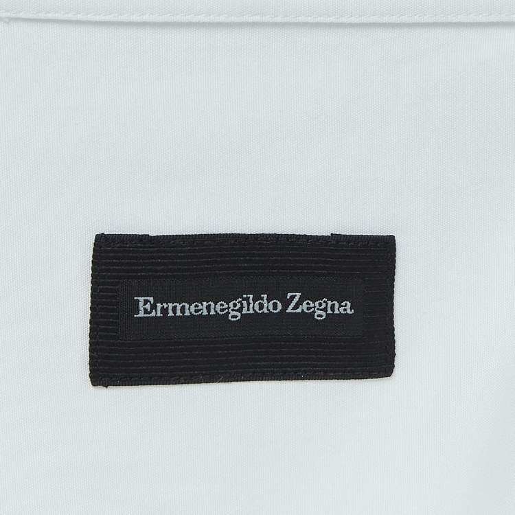 Pre Owned Ermenegildo Zegna White Pique Bib Cotton Tuxedo Shirt 4XL