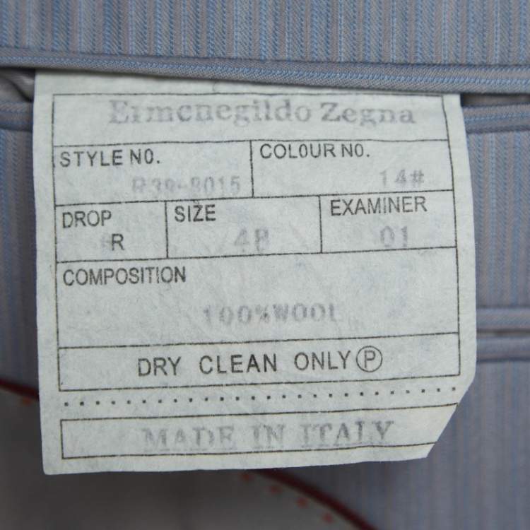 Pre Owned Ermenegildo Zegna Striped Wool Single Breasted Blazer M
