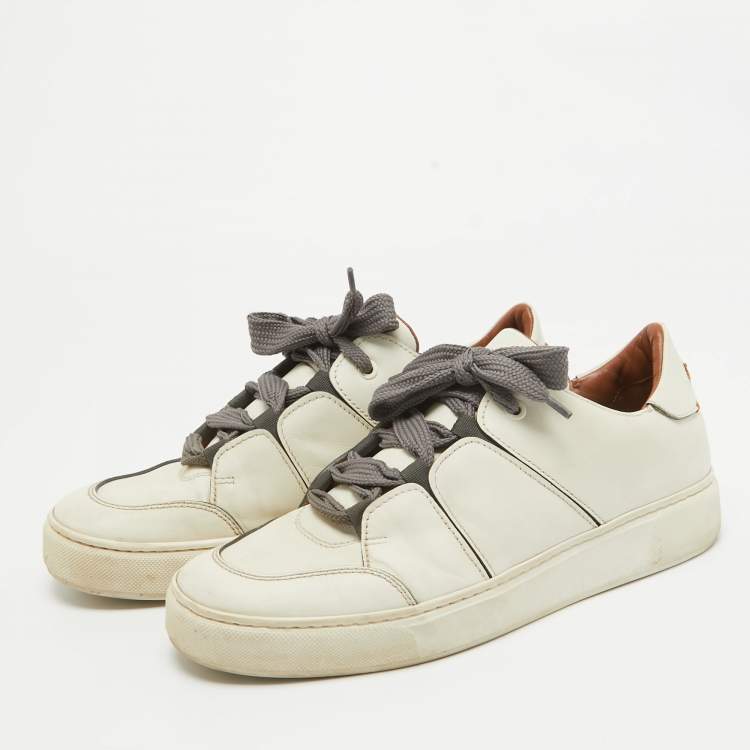 Ermenegildo Zegna White Leather Tiziano Lace Up Sneakers Size 41 Ermenegildo  Zegna | TLC