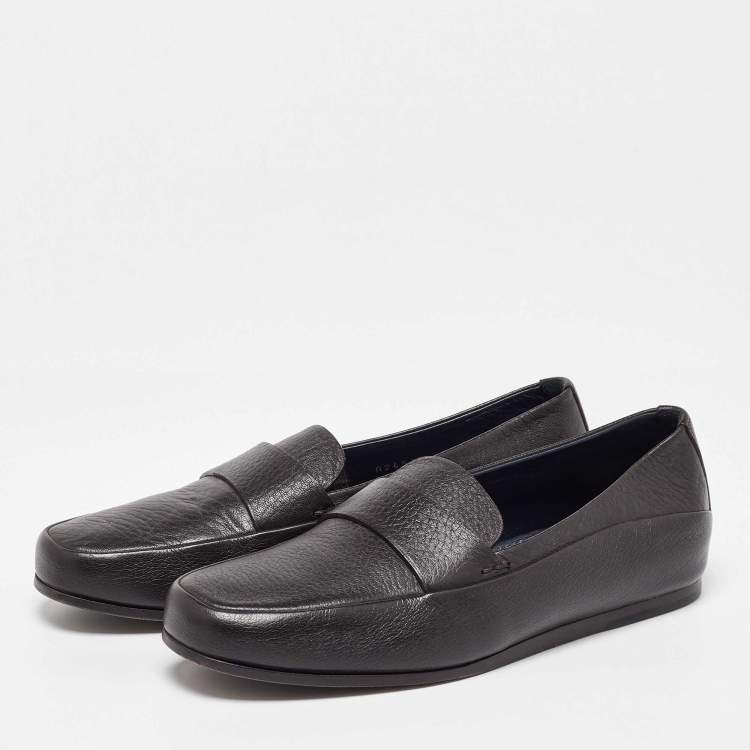Pre Owned Ermenegildo Zegna Dark Brown Leather Penny Loafers Size 40