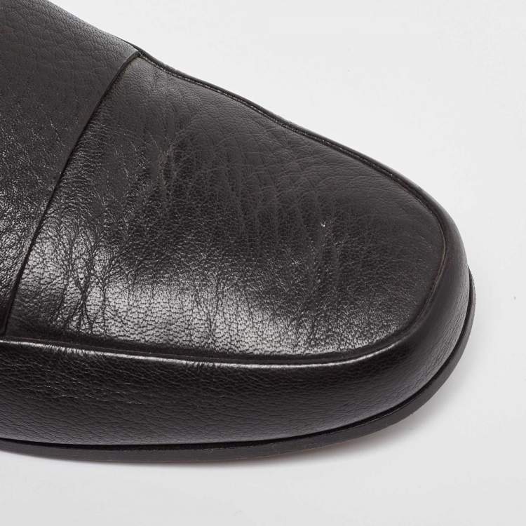 Pre Owned Ermenegildo Zegna Dark Brown Leather Penny Loafers Size 40