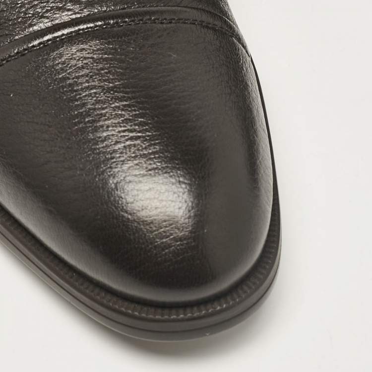Pre Owned Ermenegildo Zegna Brown Leather lace Up Derby Size 40