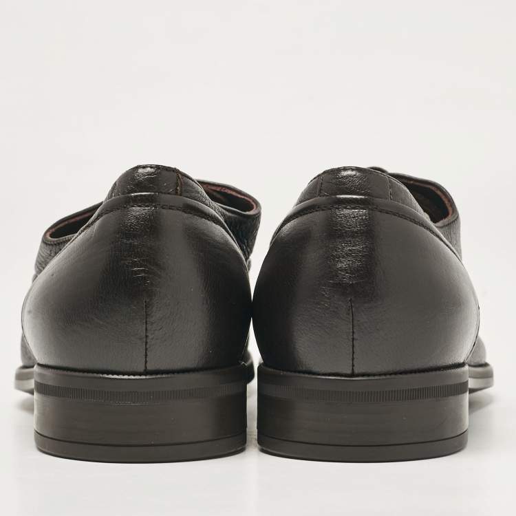 Pre Owned Ermenegildo Zegna Brown Leather lace Up Derby Size 40
