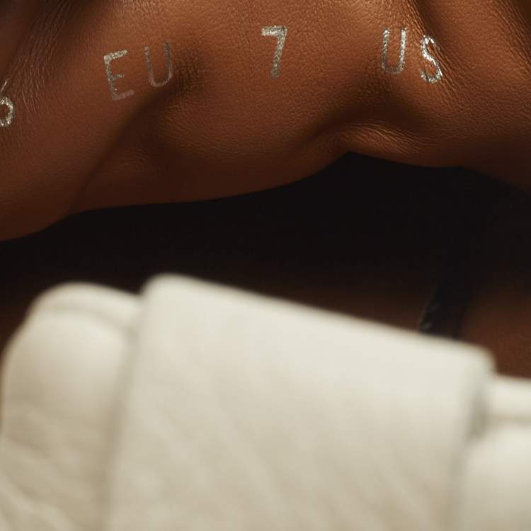 Pre Owned Ermenegildo Zegna Triple Stitch Size 41 Cream Leather Slip On Sneakers