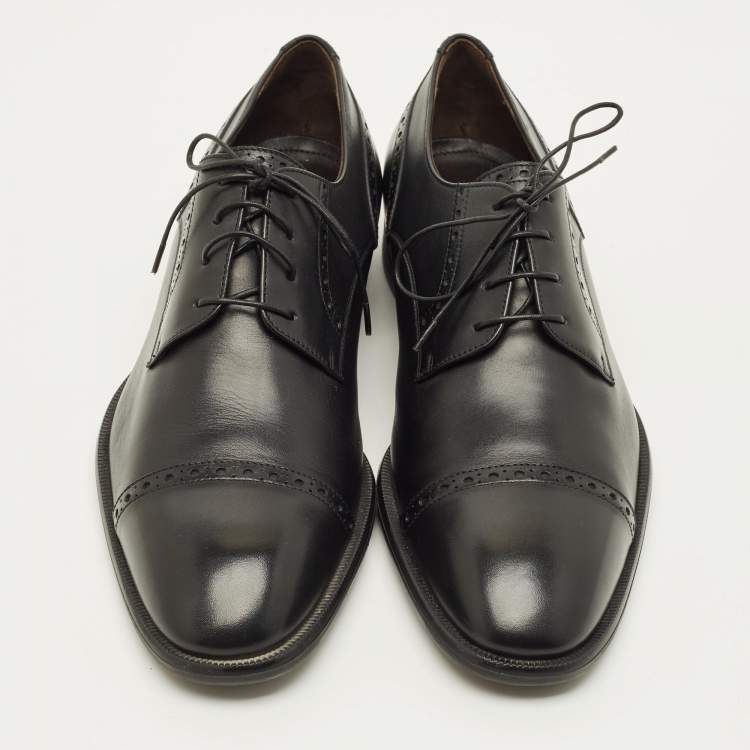 Pre Owned Ermenegildo Zegna Size 43 Black Leather Brogues