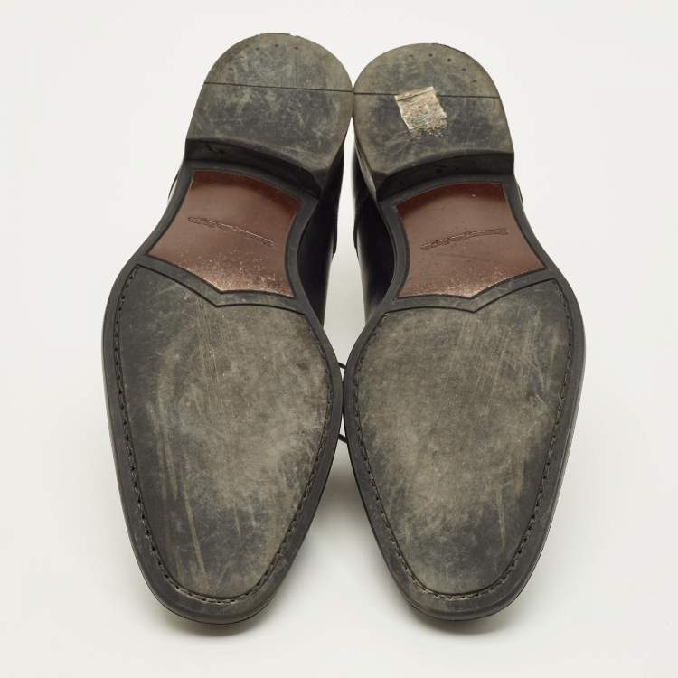 Pre Owned Ermenegildo Zegna Size 43 Black Leather Brogues