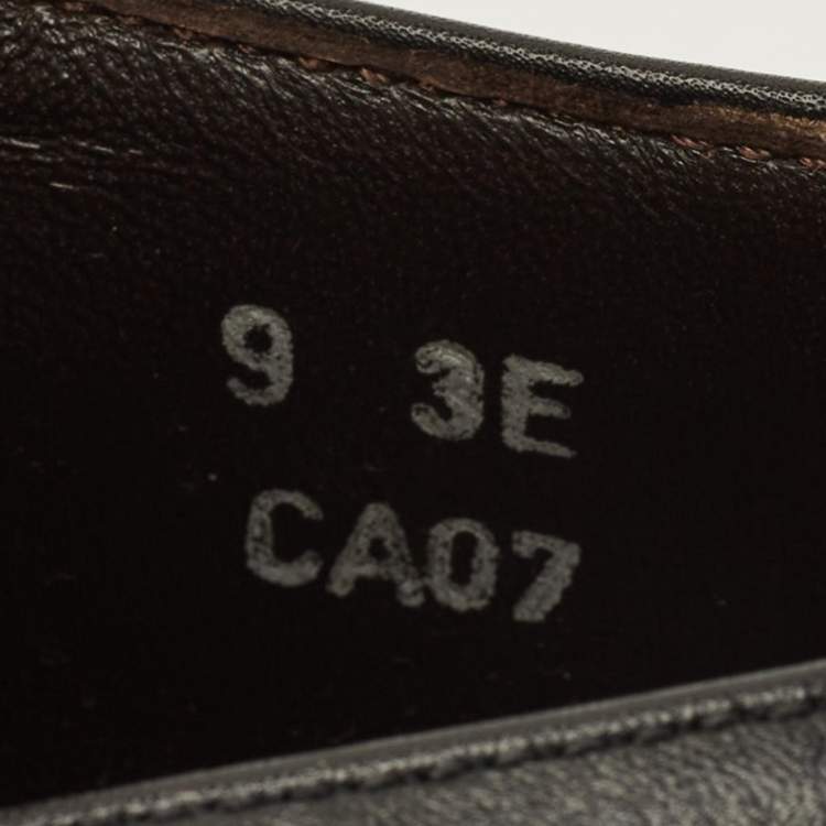 Pre Owned Ermenegildo Zegna Size 43 Black Leather Brogues