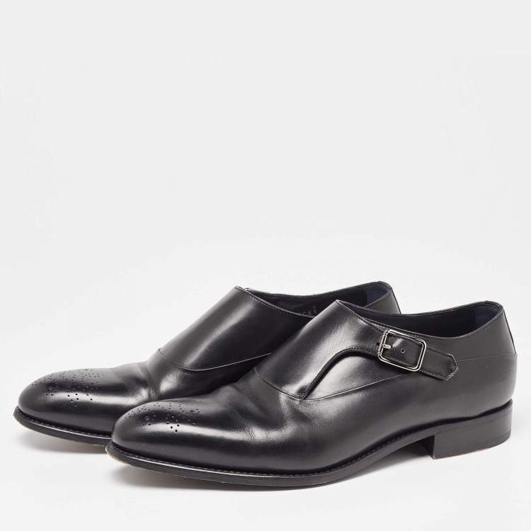 Pre Owned Ermenegildo Zegna Black Leather Penny Loafers Size 44