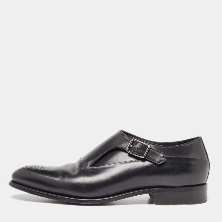 Pre Owned Ermenegildo Zegna Black Leather Penny Loafers Size 44