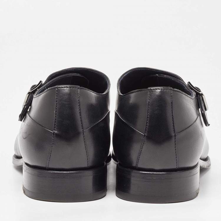 Pre Owned Ermenegildo Zegna Black Leather Penny Loafers Size 44