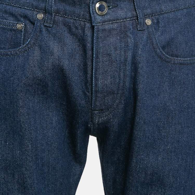 Pre Owned Etro Blue Denim Badge Detail Jeans M Waist 38"