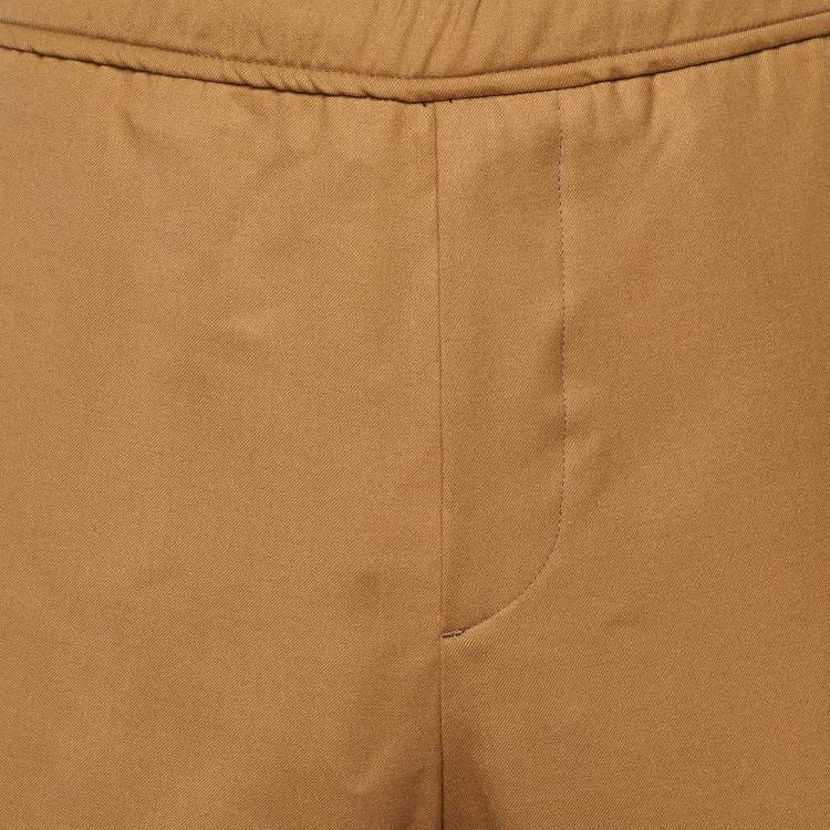 Pre Owned Etro Brown Fleece Wool Tapered Pants M