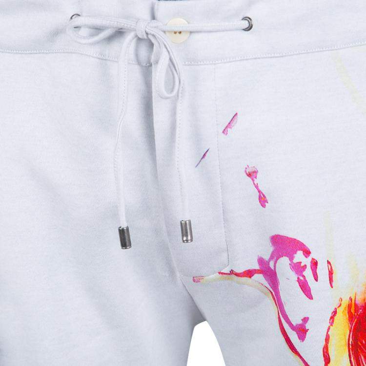 Pre Owned Etro Grey Printed Jogger Pants L