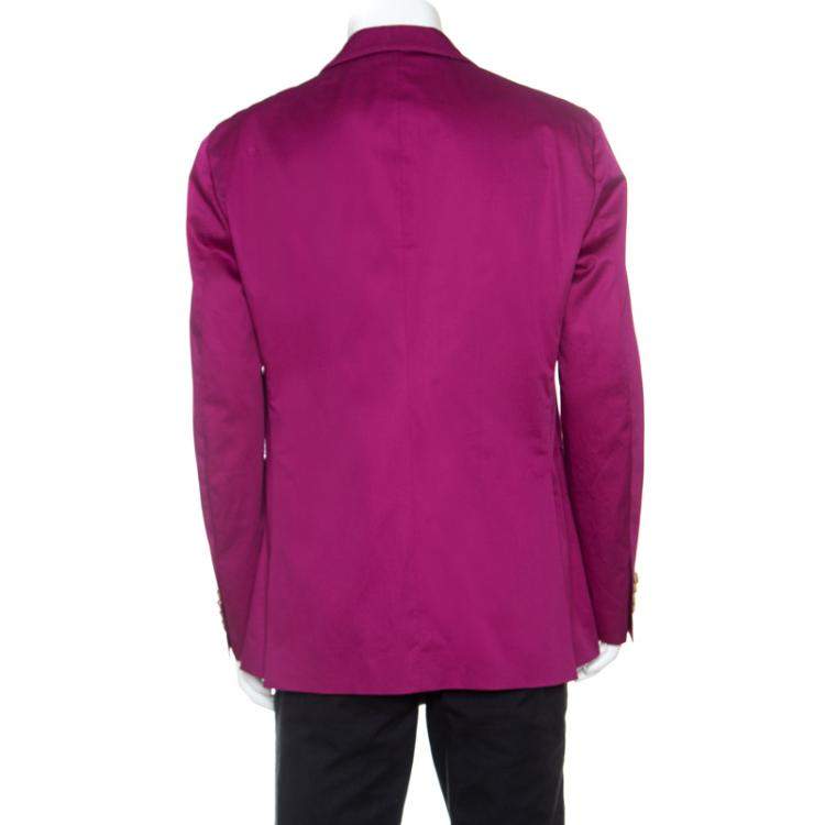 Pre Owned Etro Pink Cotton Mineide Soft Blazer L