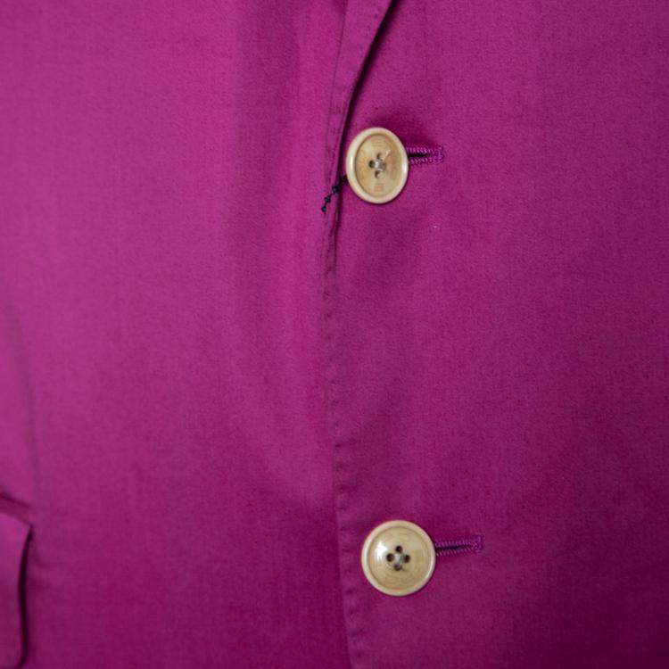 Pre Owned Etro Pink Cotton Mineide Soft Blazer L
