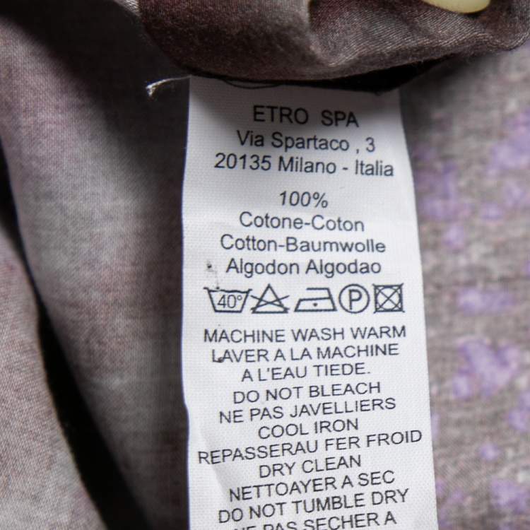 Pre Owned Etro Multicolor Printed Cotton Button Front Shirt 3XL