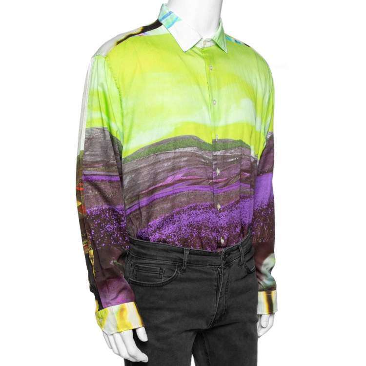 Pre Owned Etro Multicolor Printed Cotton Button Front Shirt 3XL