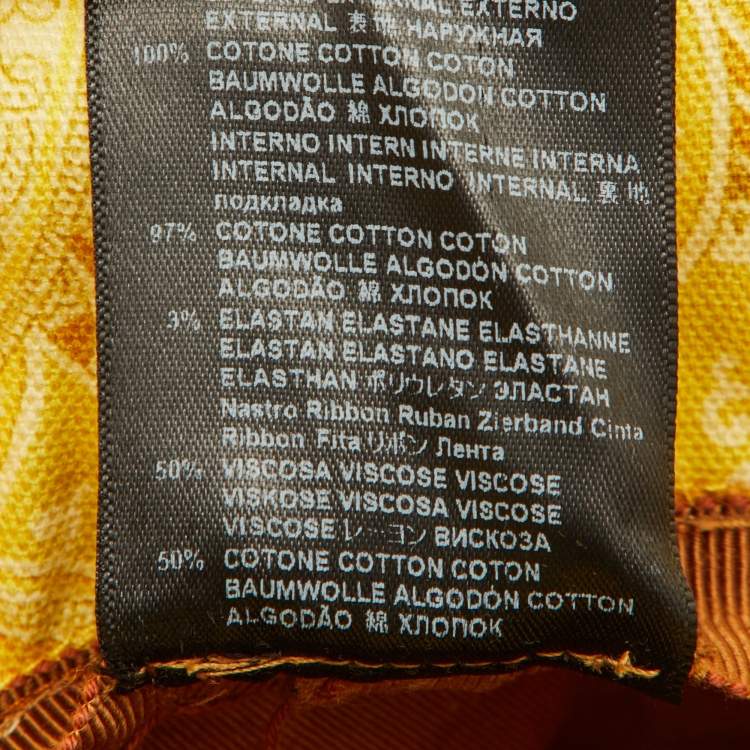 Pre Owned Etro Yellow Paisley Print Canvas Bucket Hat