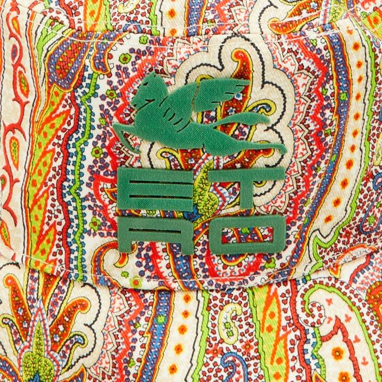 Pre Owned Etro Multicolor Paisley Print Canvas Bucket Hat L/XL