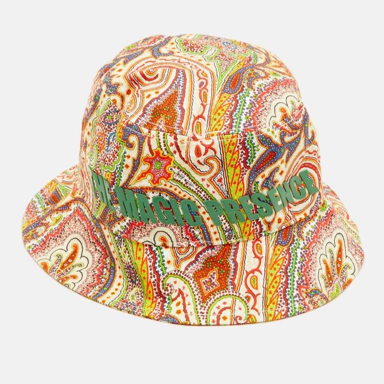 Pre Owned Etro Multicolor Paisley Print Canvas Bucket Hat L/XL