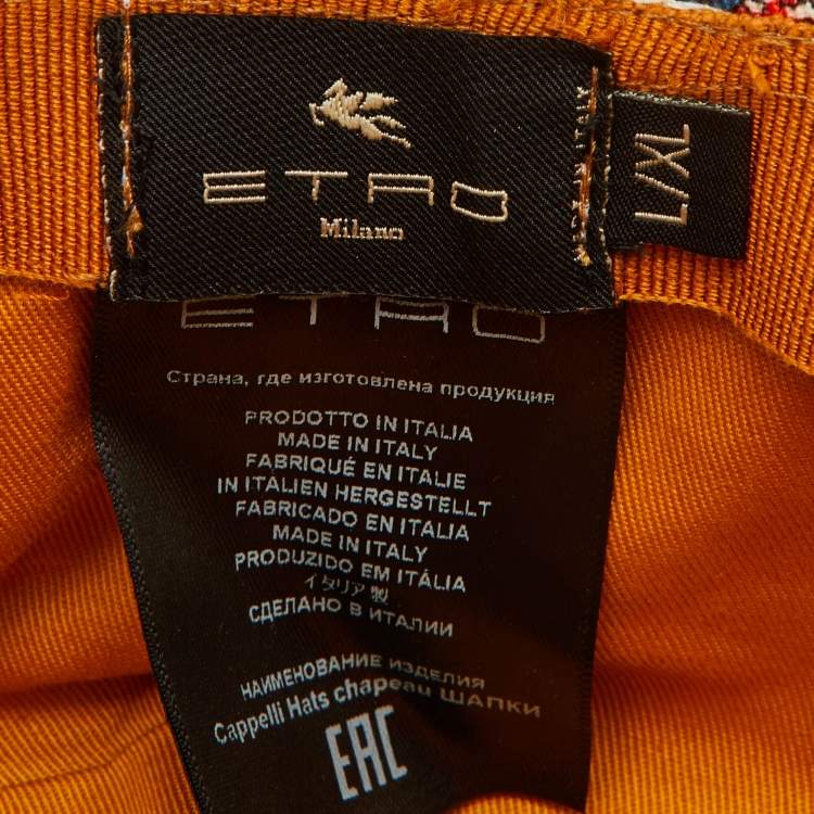 Pre Owned Etro Multicolor Paisley Print Canvas Bucket Hat L/XL