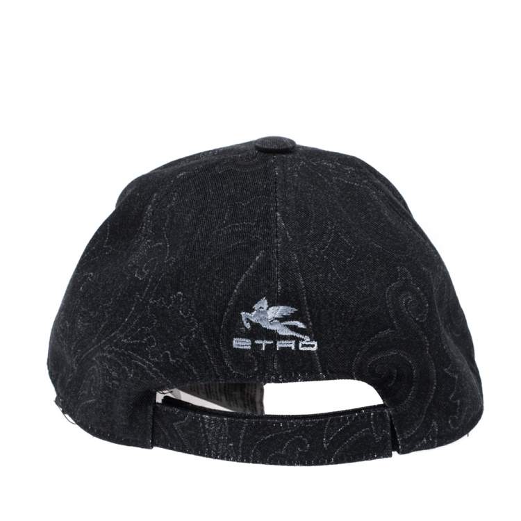 Pre Owned Etro x Star Wars Black Paisley Print Cotton Baseball Cap S/M