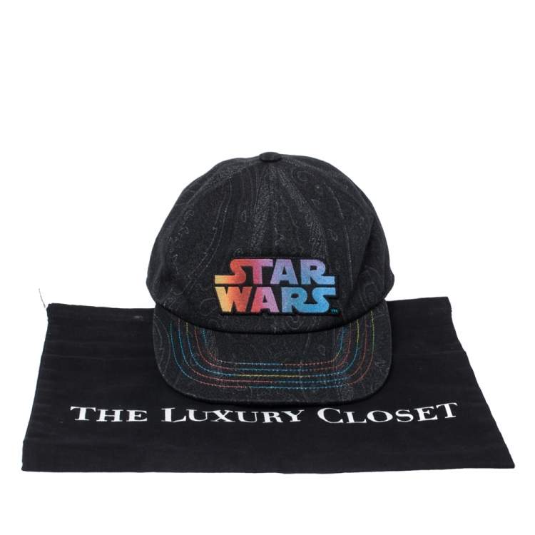 Pre Owned Etro x Star Wars Black Paisley Print Cotton Baseball Cap S/M
