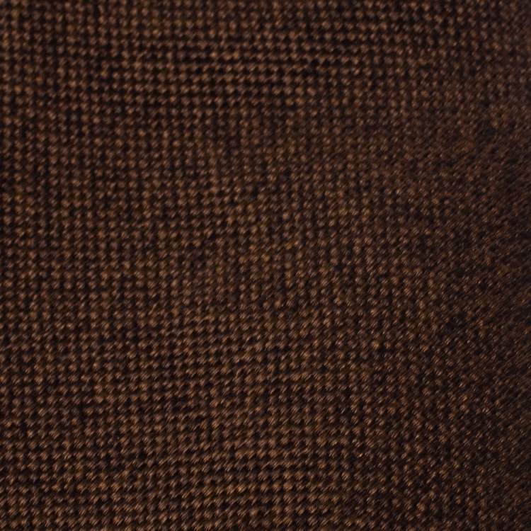 Pre Owned Etro Brown Cotton Silk Narrow Tie