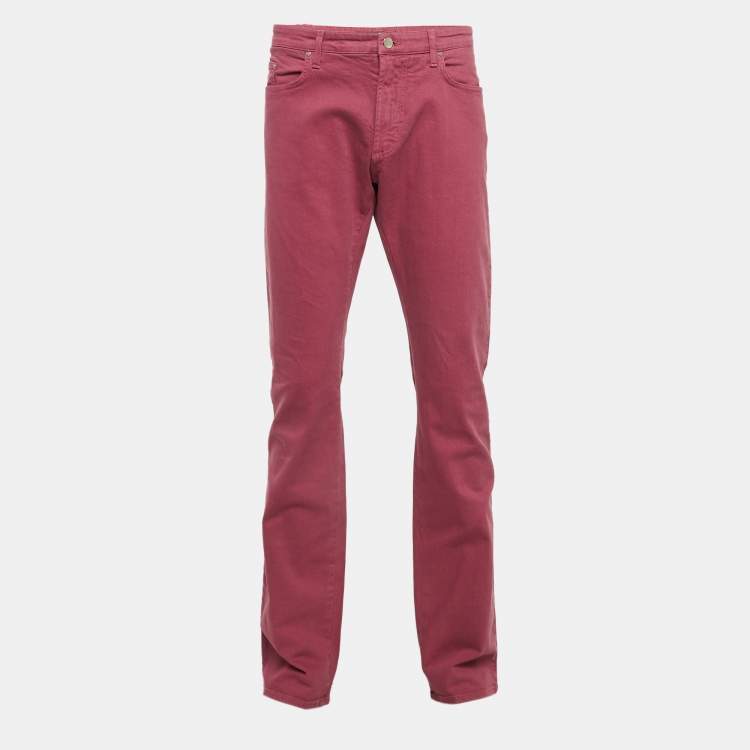 Pre Owned Etro Purple Denim Badge Detail Jeans XXL Waist 38"
