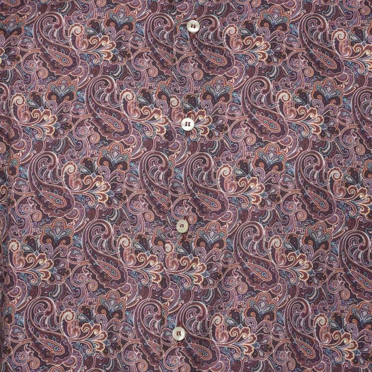 Pre Owned Etro Multicolor Print Cotton Blend Button Front Full Sleeve Shirt L
