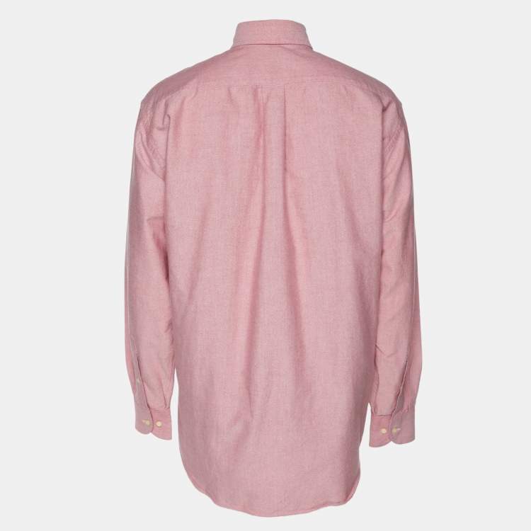 Pre Owned Etro Pink Cotton Long Sleeve Shirt M