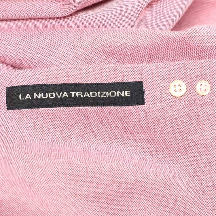 Pre Owned Etro Pink Cotton Long Sleeve Shirt M